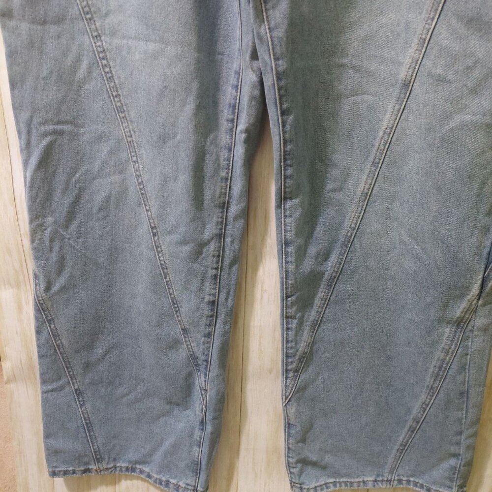 Commense Women's Vintage Denim High-Waisted Wide-Leg Jeans Size XL 33" Waist - Picture 5 of 10